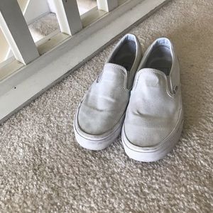 White slip on vans size 7.5